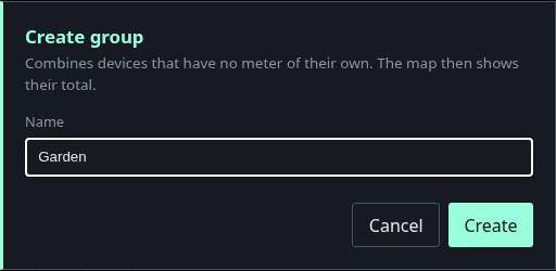 Create group dialog