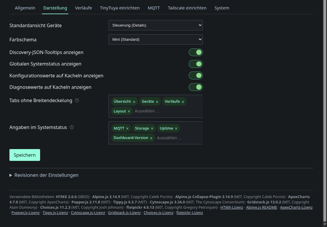 Display settings