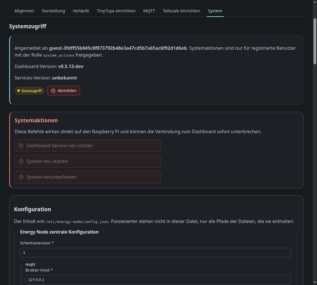 System settings