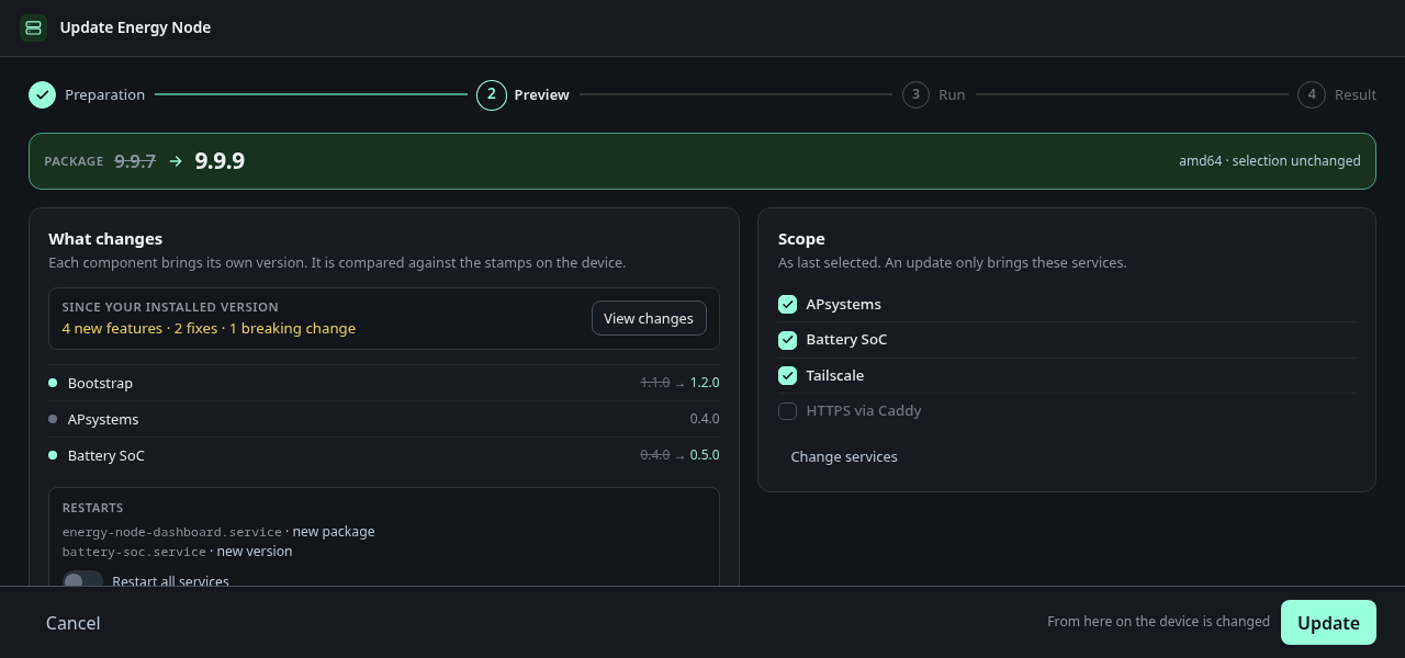Update preview